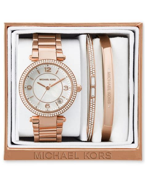 watch and bracelet set michael kors